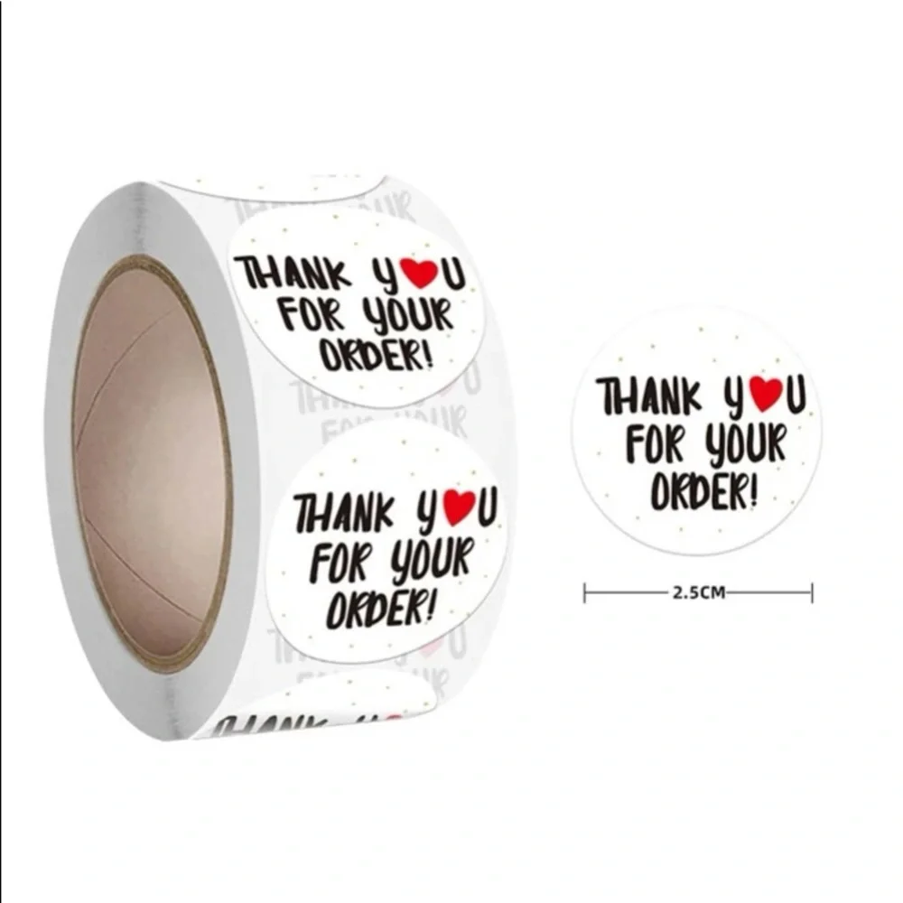 💟 2 /$18 💟  THANK YOU stickers… perfect for your small business!!! 500 stic… - Picture 2 of 3